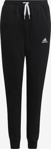 ADIDAS PERFORMANCE Tapered Workout Pants 'Entrada 22' in Black: front