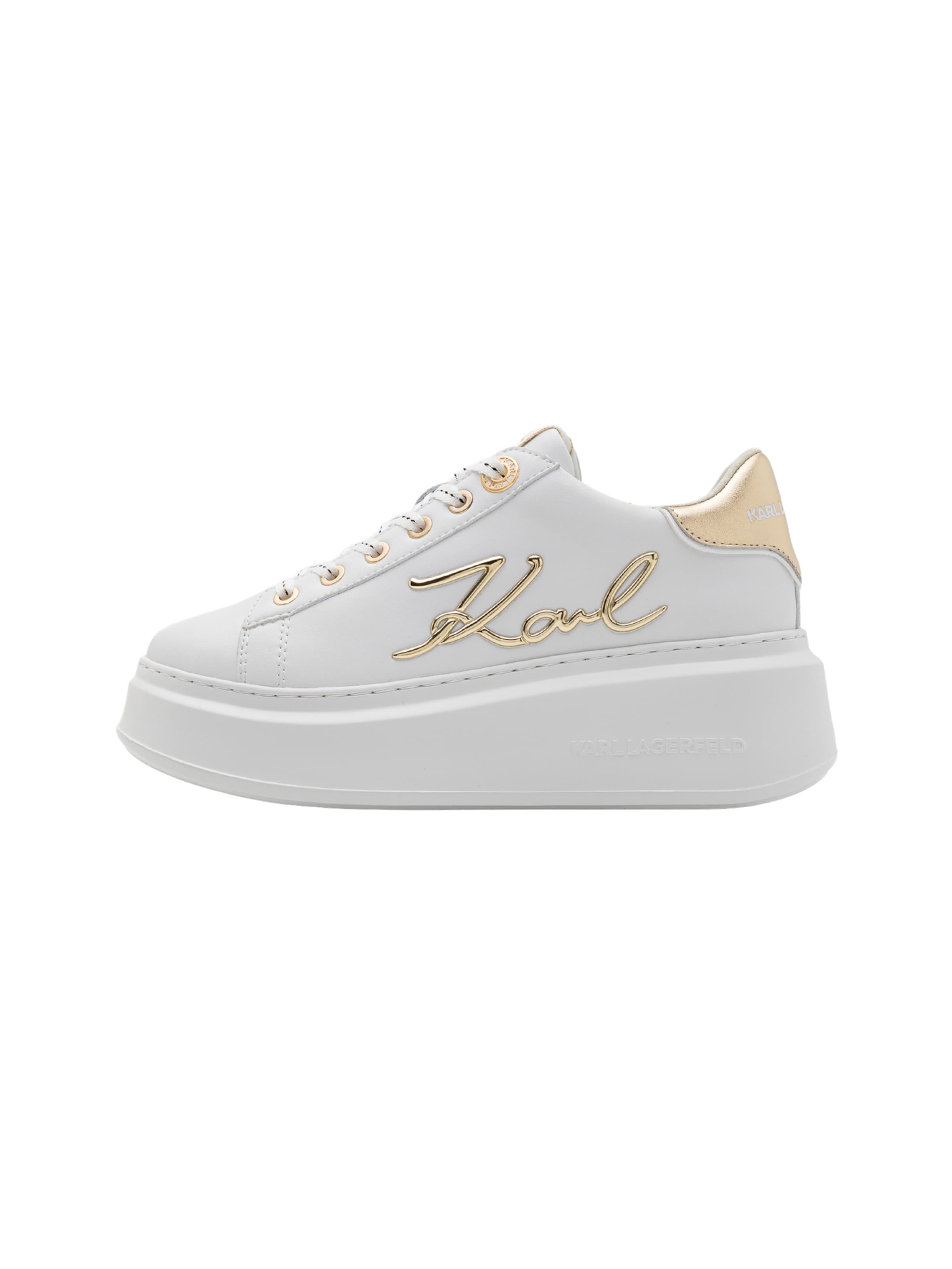 Sneaker low de la Karl Lagerfeld pe alb: față