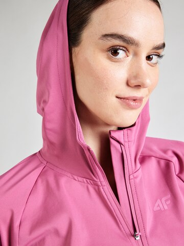 4F - Sudadera con cremallera deportiva 'FNK' en rosa