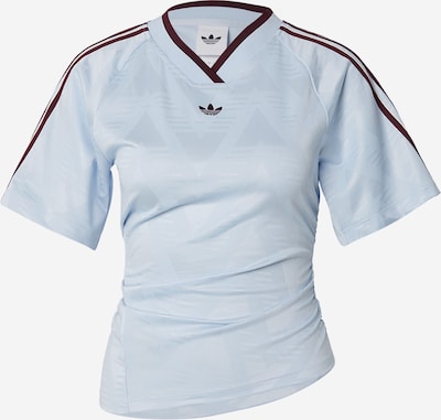 Marškinėliai iš ADIDAS ORIGINALS, spalva – šviesiai mėlyna / vyšninė spalva, Prekių apžvalga