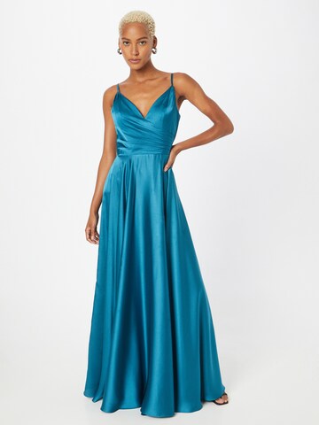 mascara Evening Dress in Blue: front