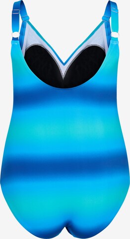 Swim by Zizzi Bralette Swimsuit 'Debora' in Blue