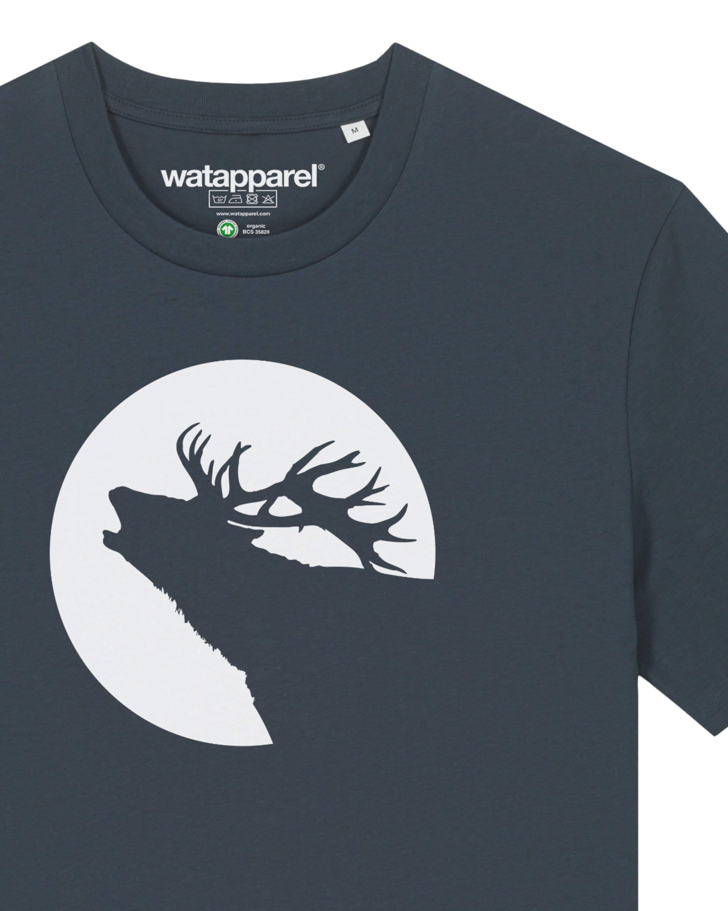 T-Shirt 'Röhrender Hirsch' Watapparel en gris