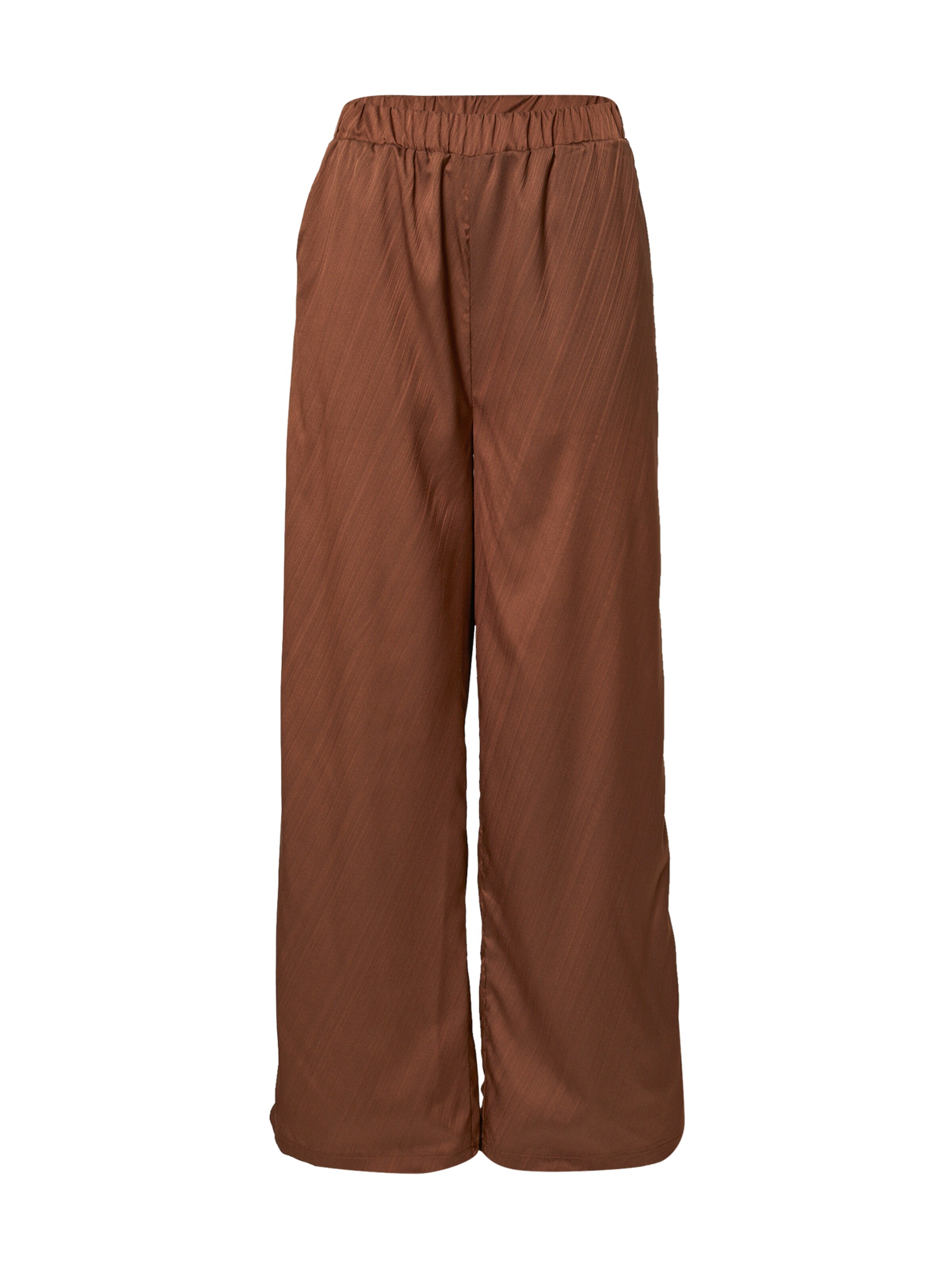 In The Style Wide leg Trousers in Brown: front
