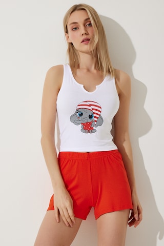 Happiness İstanbul Korte pyjama in Oranje: voorkant