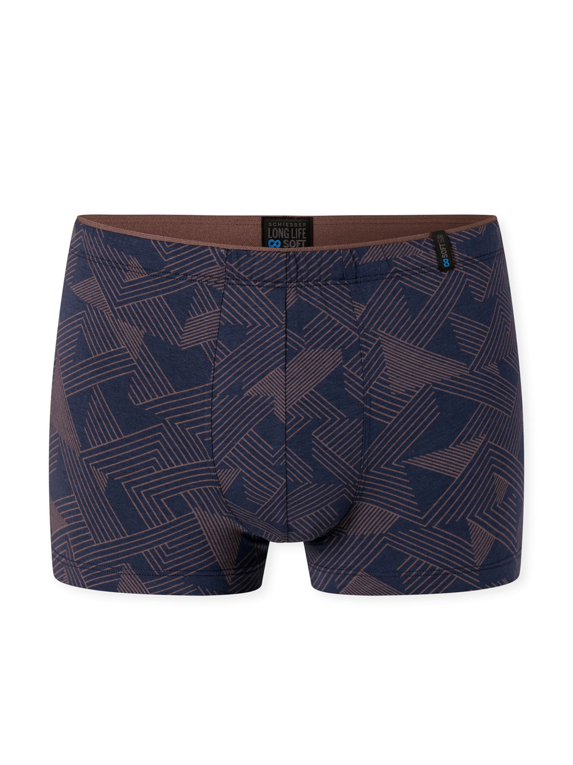 SCHIESSER - Calzoncillo boxer 'Long Life Soft' en azul: frente