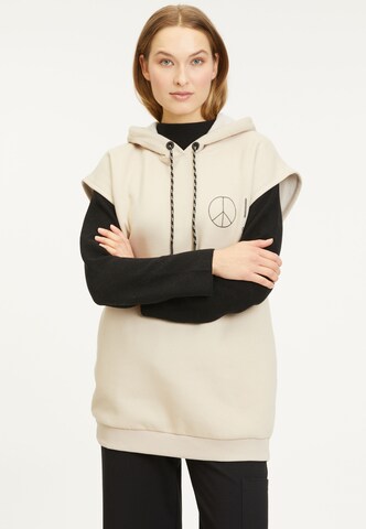 Frogbox Sweatshirt in Beige: front