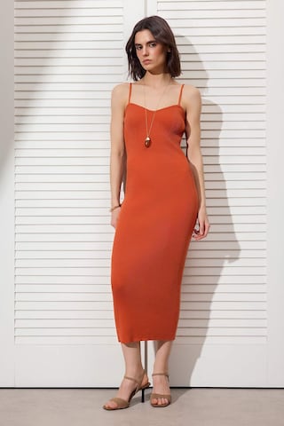 Trendyol Knitted dress in Orange