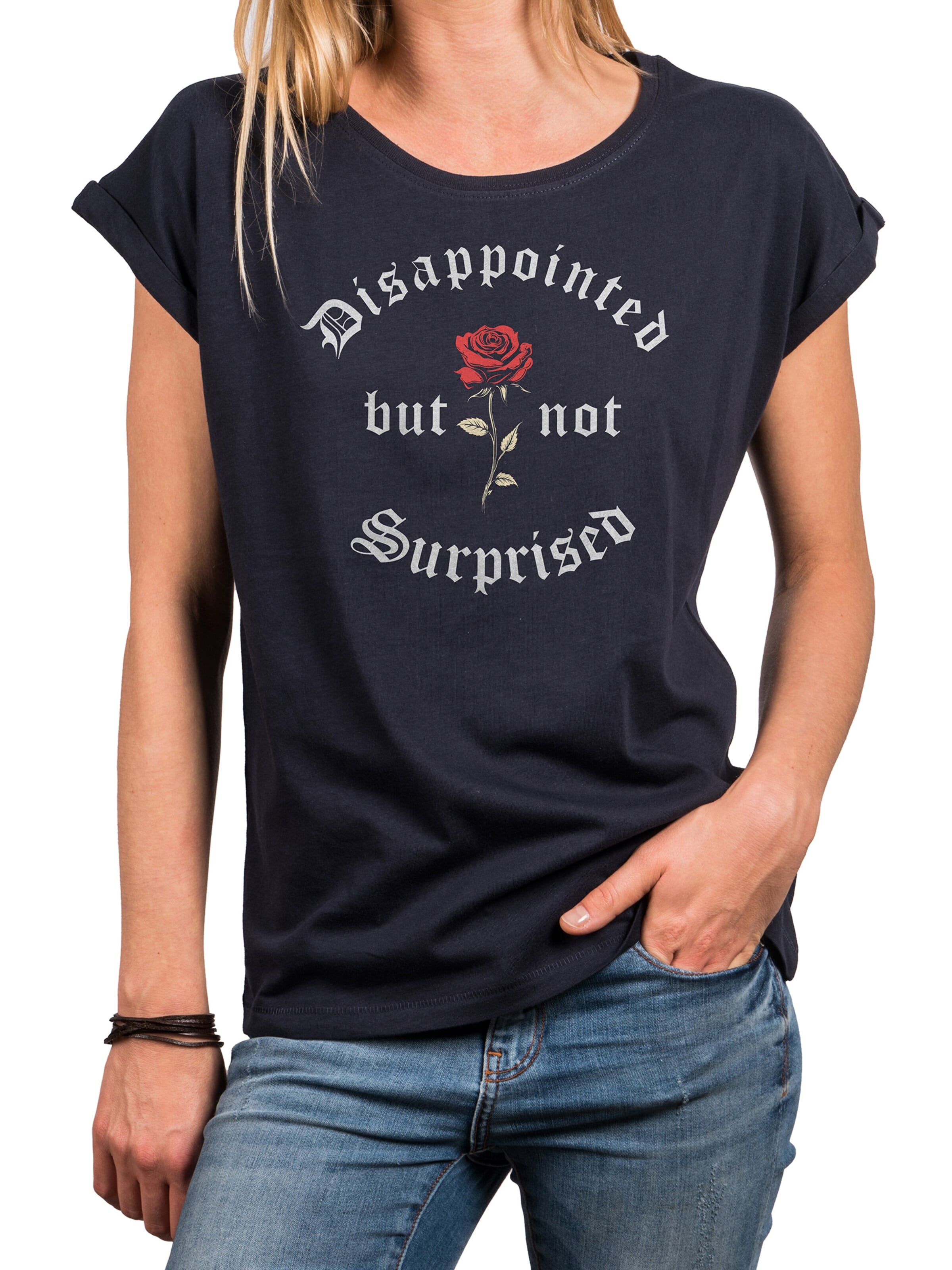 MAKAYA Shirt 'NotSurprisedRose' in Blue