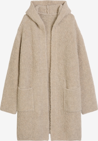 Manteau en tricot Marc O'Polo en beige : devant