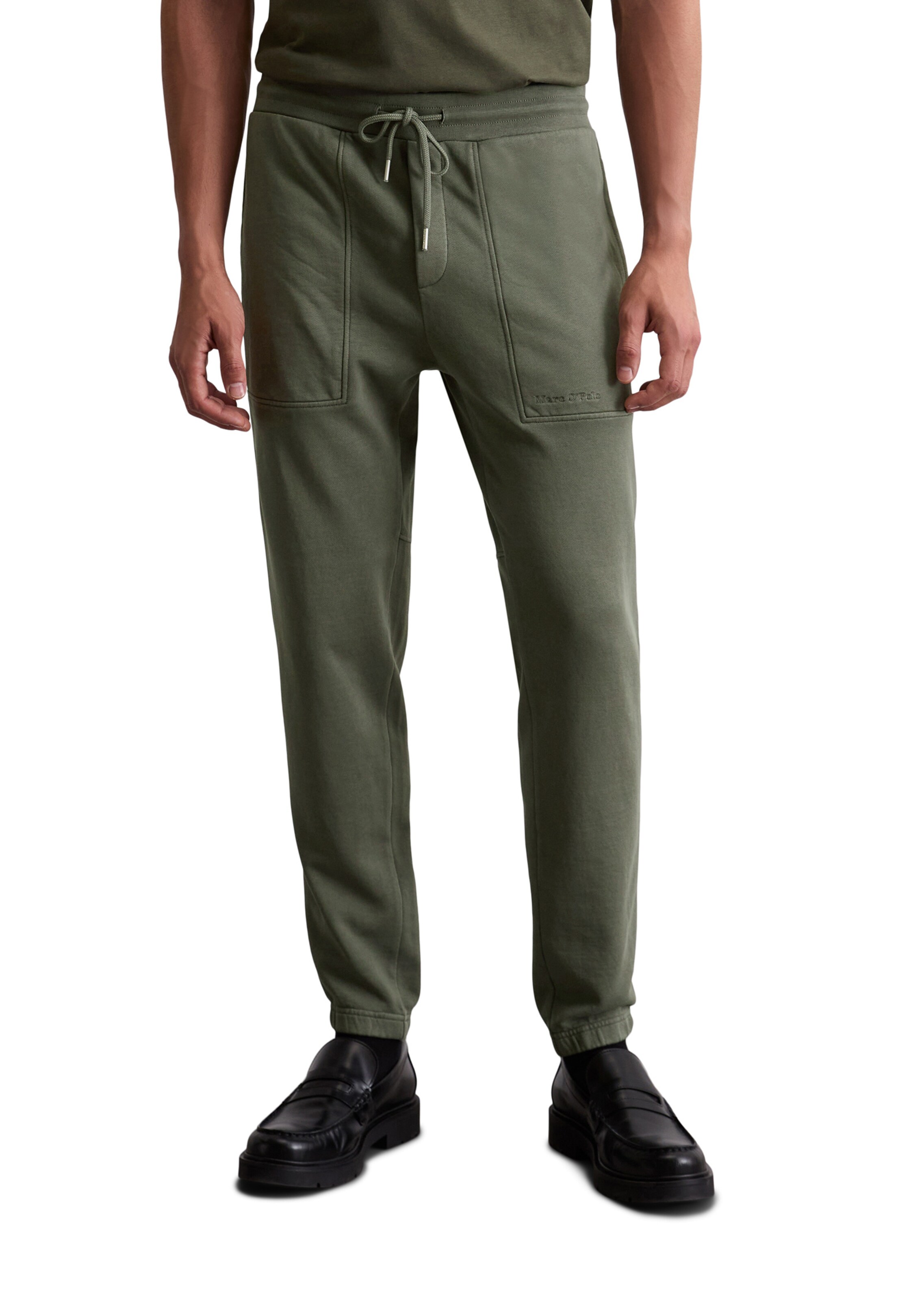 Marc O'Polo Štandardný strih Nohavice - Zelená: predná strana