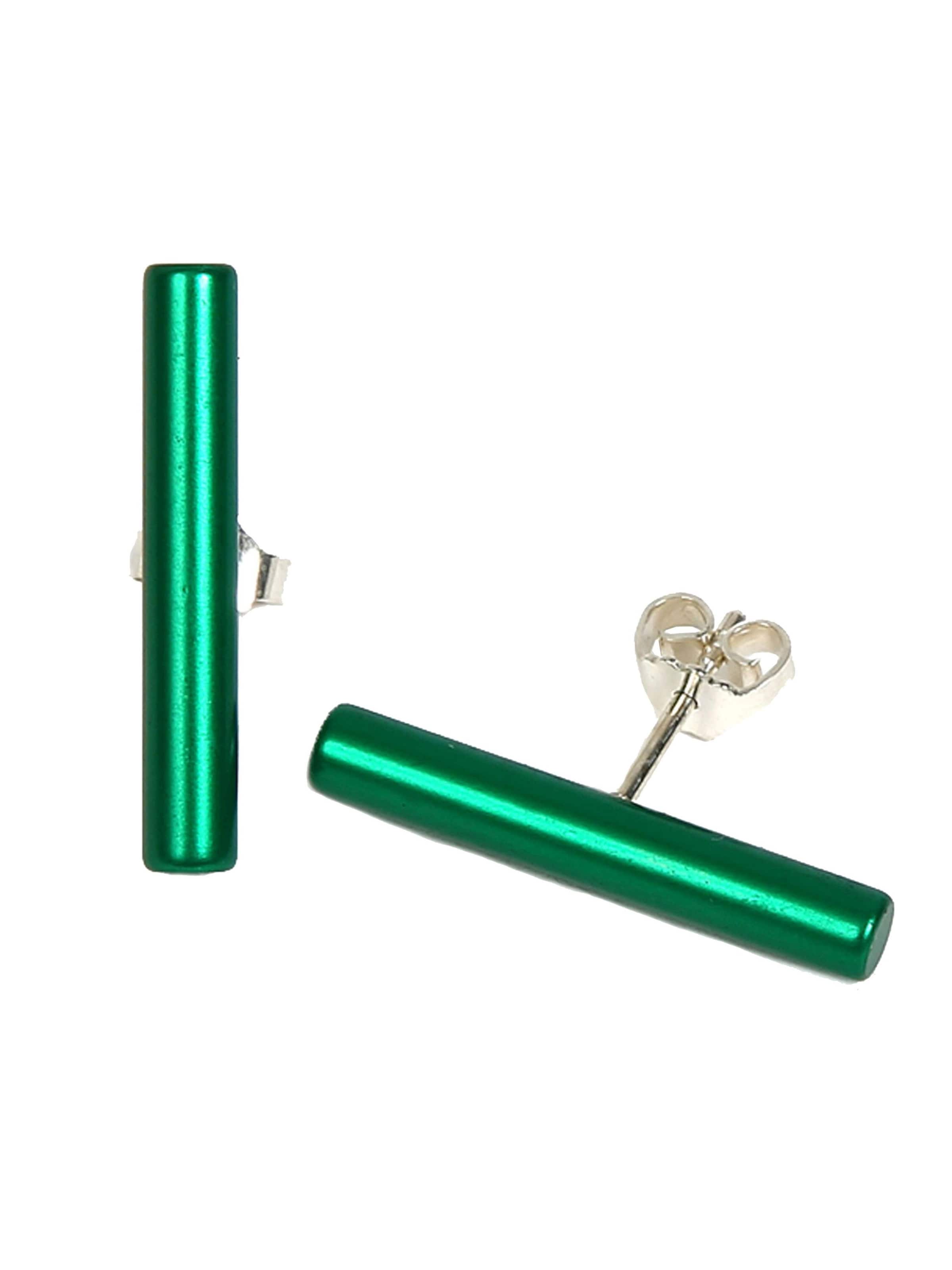 DeMarie Earrings in Green: front
