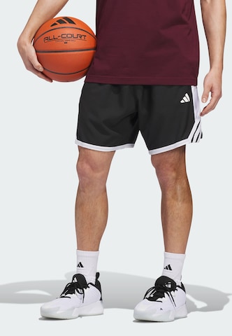 ADIDAS PERFORMANCE - Loosefit Calças de desporto 'Crazy Lite' em preto: frente