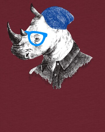 watabout.kids T-Shirt 'Nashorn' in Rot