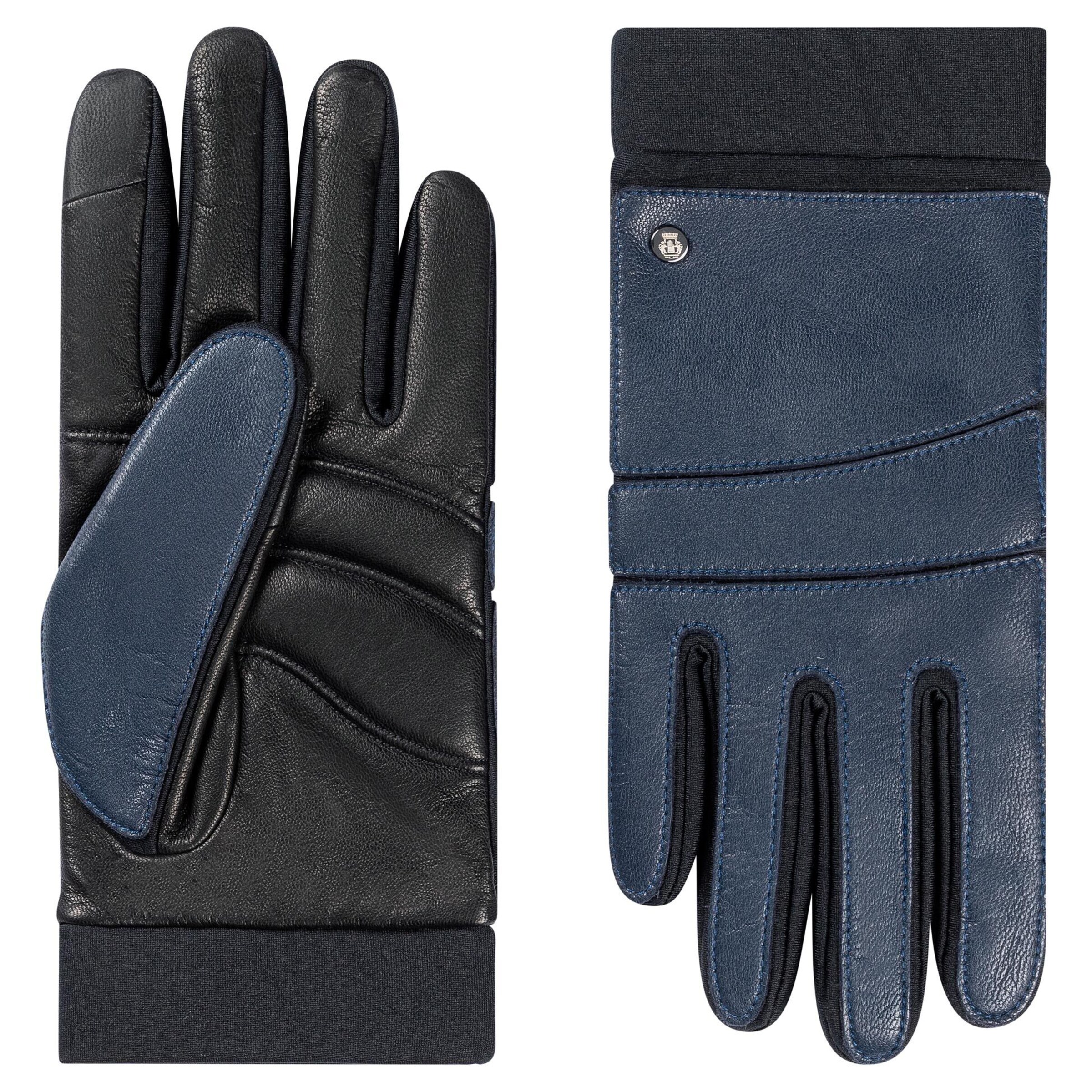 Roeckl Vingerhandschoenen 'DUNBAR TOUCH' in Blauw: voorkant