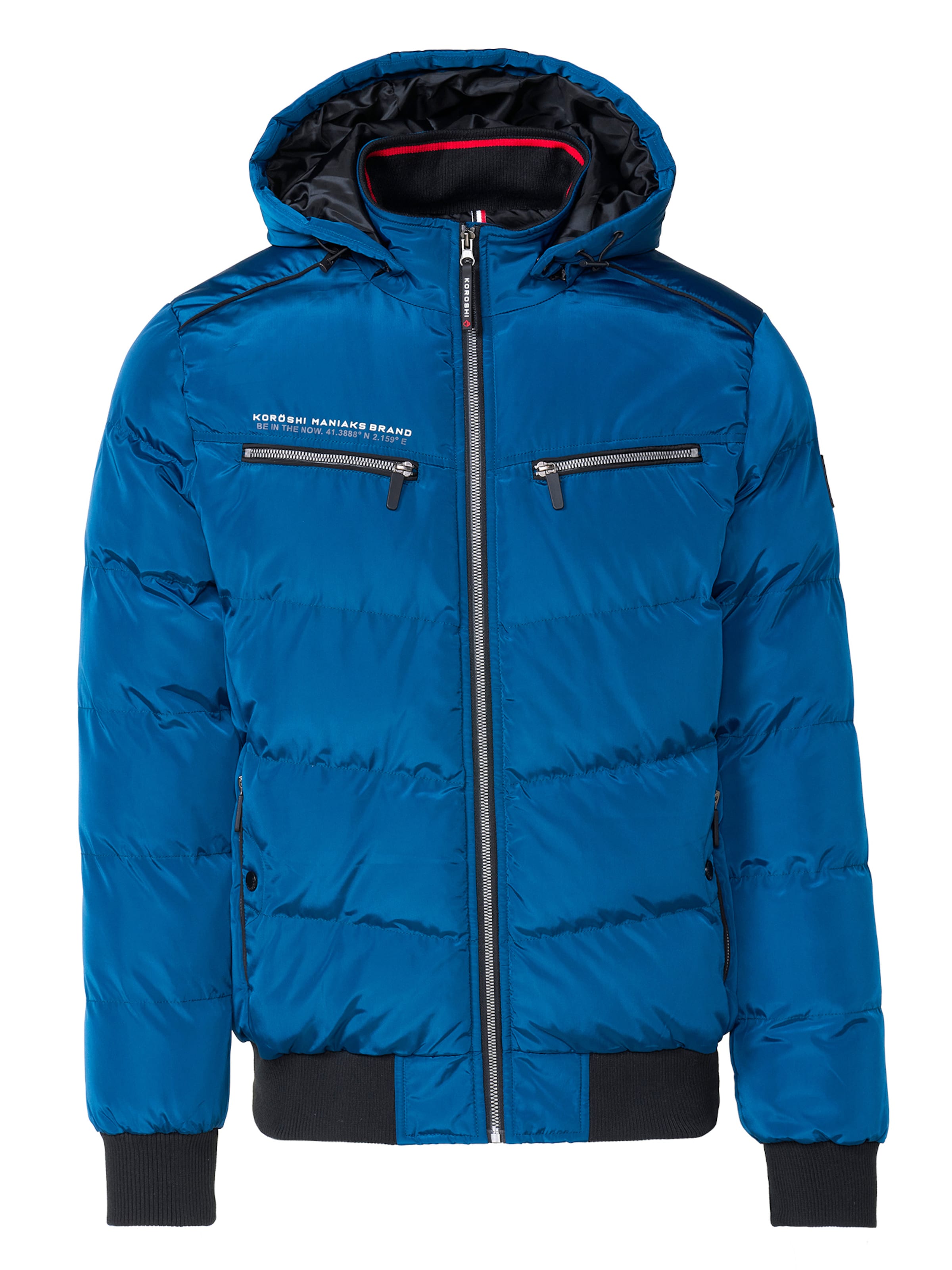 KOROSHI Χειμερινό μπουφάν σε μπλε: μπροστά