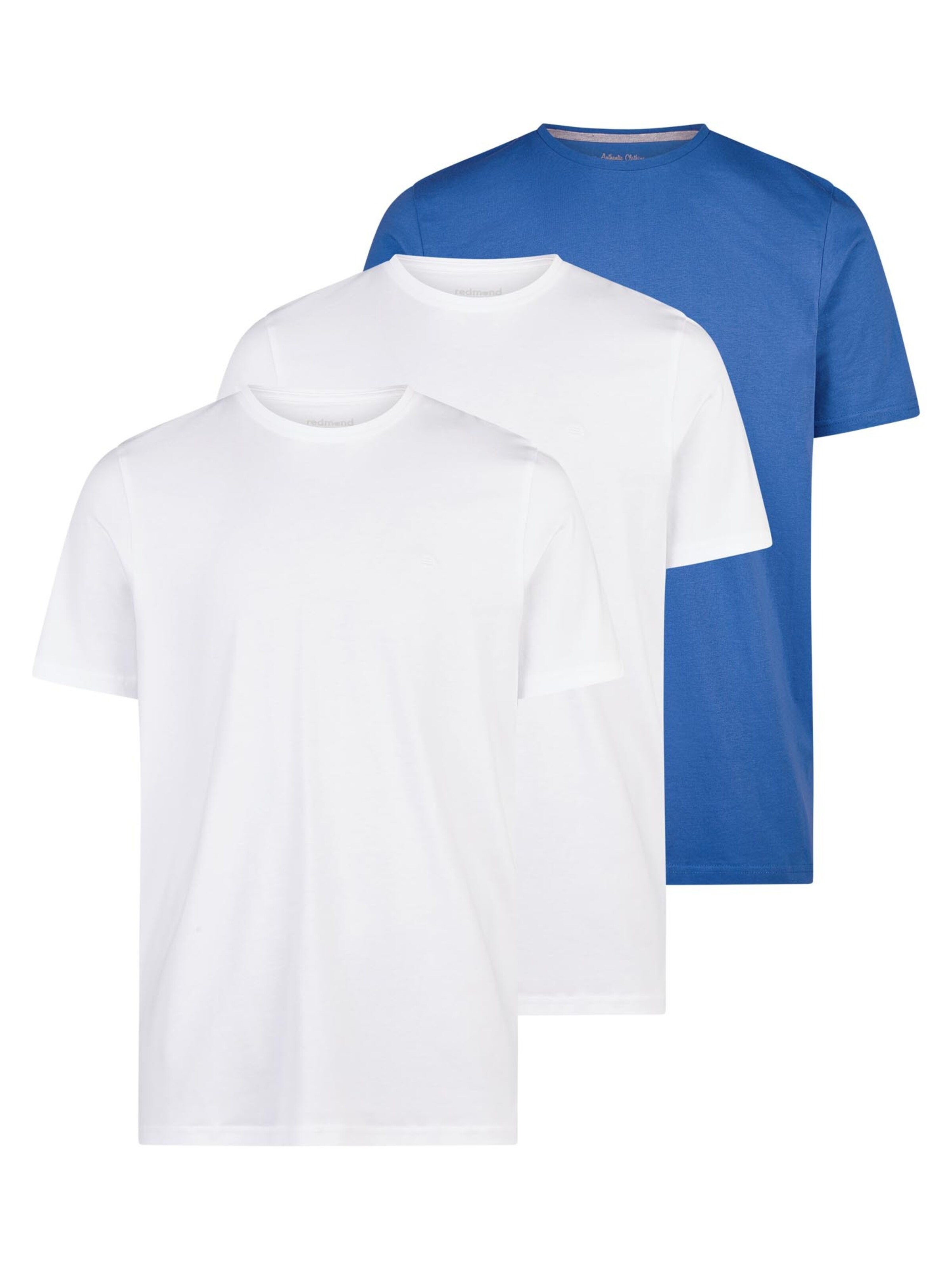 redmond Shirt 'Basic'‌ in Blau: Vorderseite