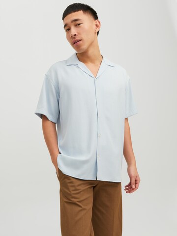 JACK & JONES Regular fit Button Up Shirt 'Jude' in Blue: front