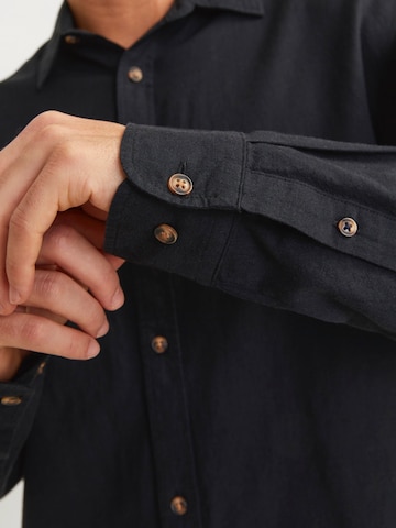JACK & JONES Rovný strih Košeľa 'JWHSummer' - Čierna