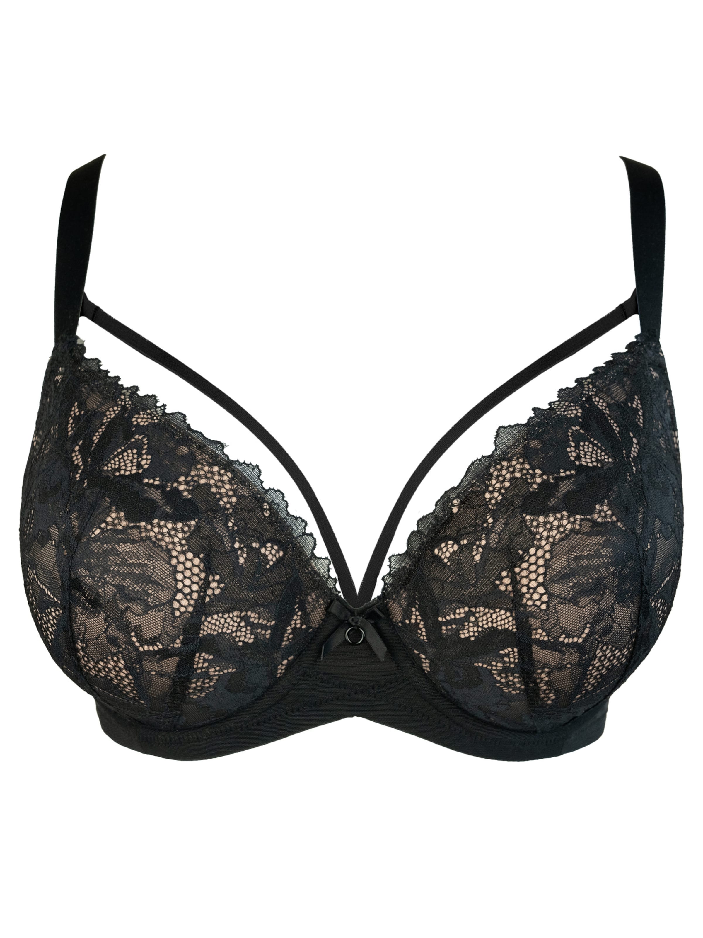 SugarShape Balconette BH &#x27;Vienna Strappy&#x27; in Schwarz: Vorderseite