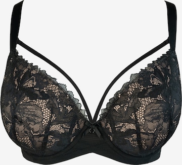 Soutien-gorge 'Vienna Strappy' SugarShape en noir : devant