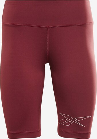 Skinny Pantaloni sportivi di Reebok in rosso