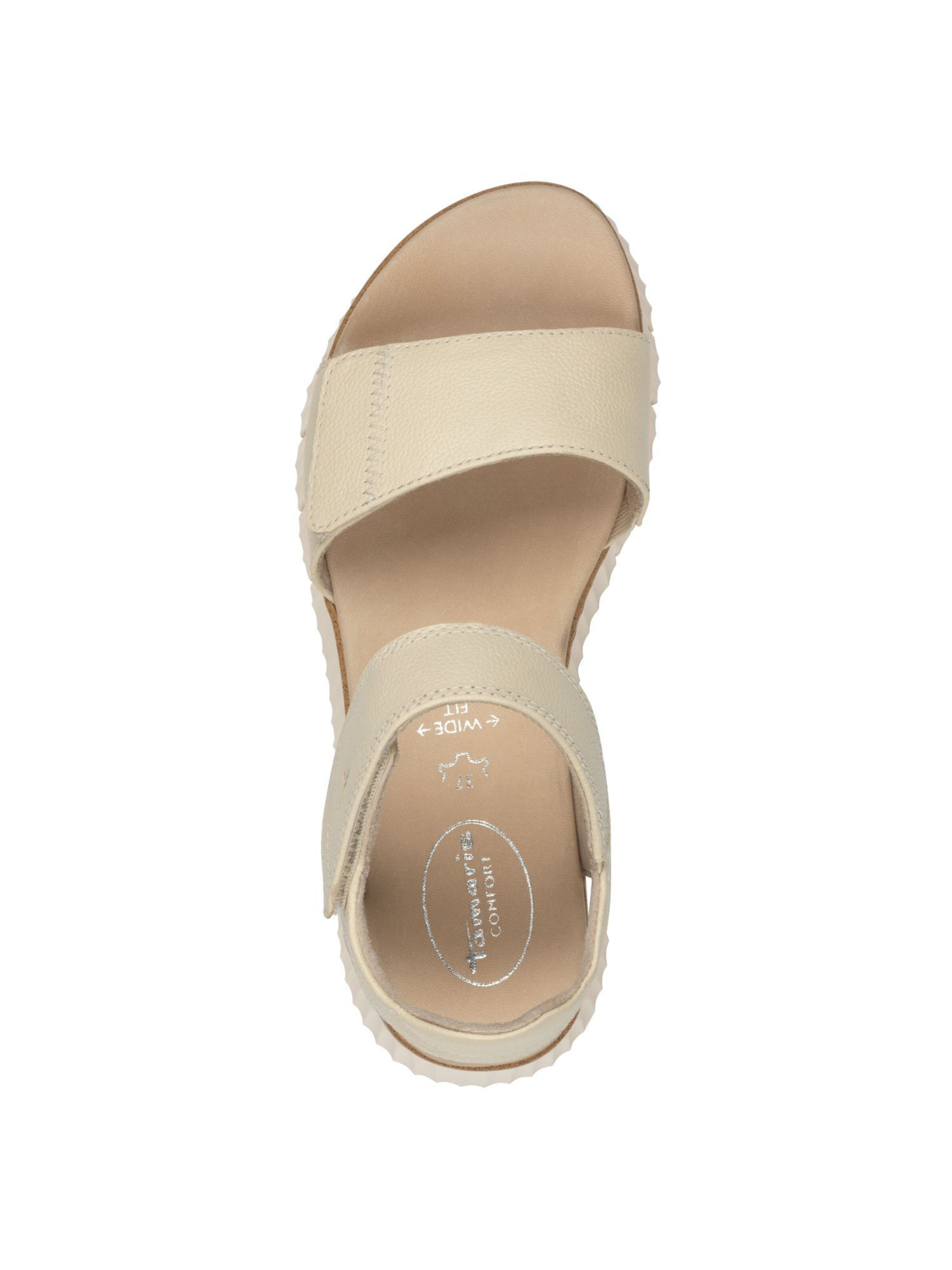 Tamaris Wide Fit Sandals in Beige