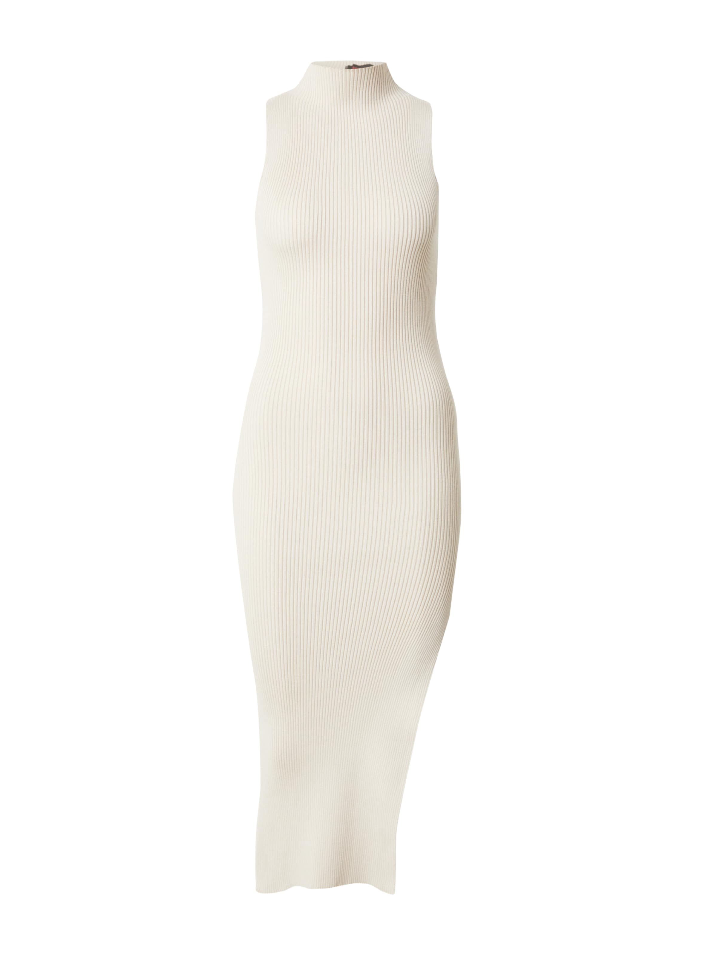 Robes en maille Misspap en beige : devant