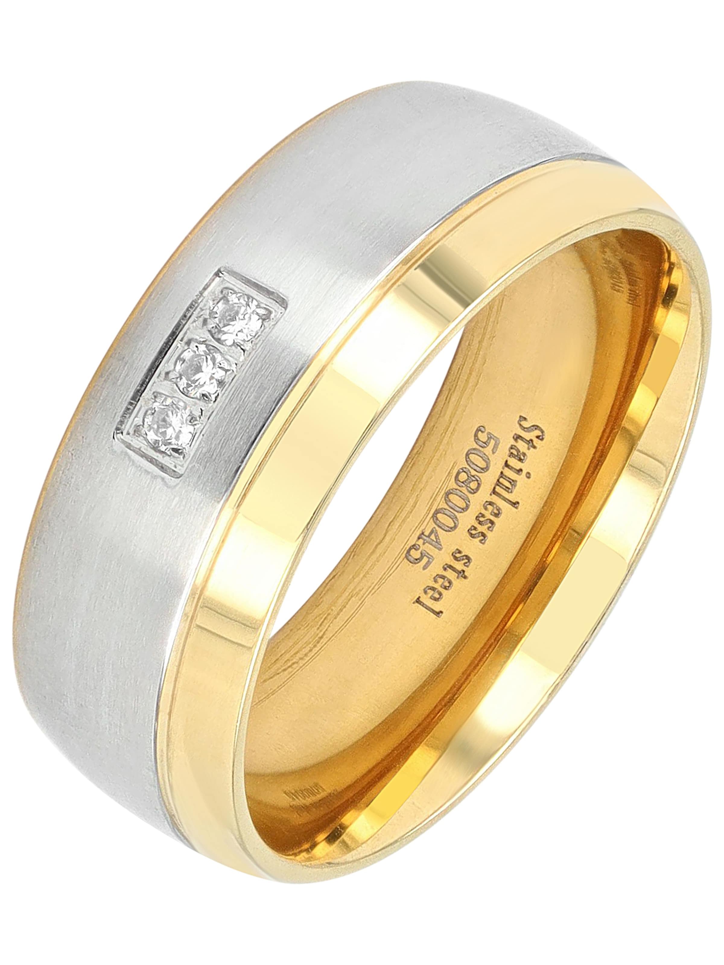 Akzent Ring 'Duo Expression, langlebig' in Mixed colors: front