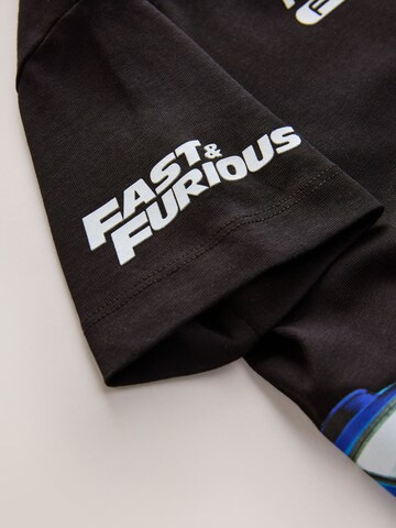 Tricou 'Fast and Furious' de la Next pe negru