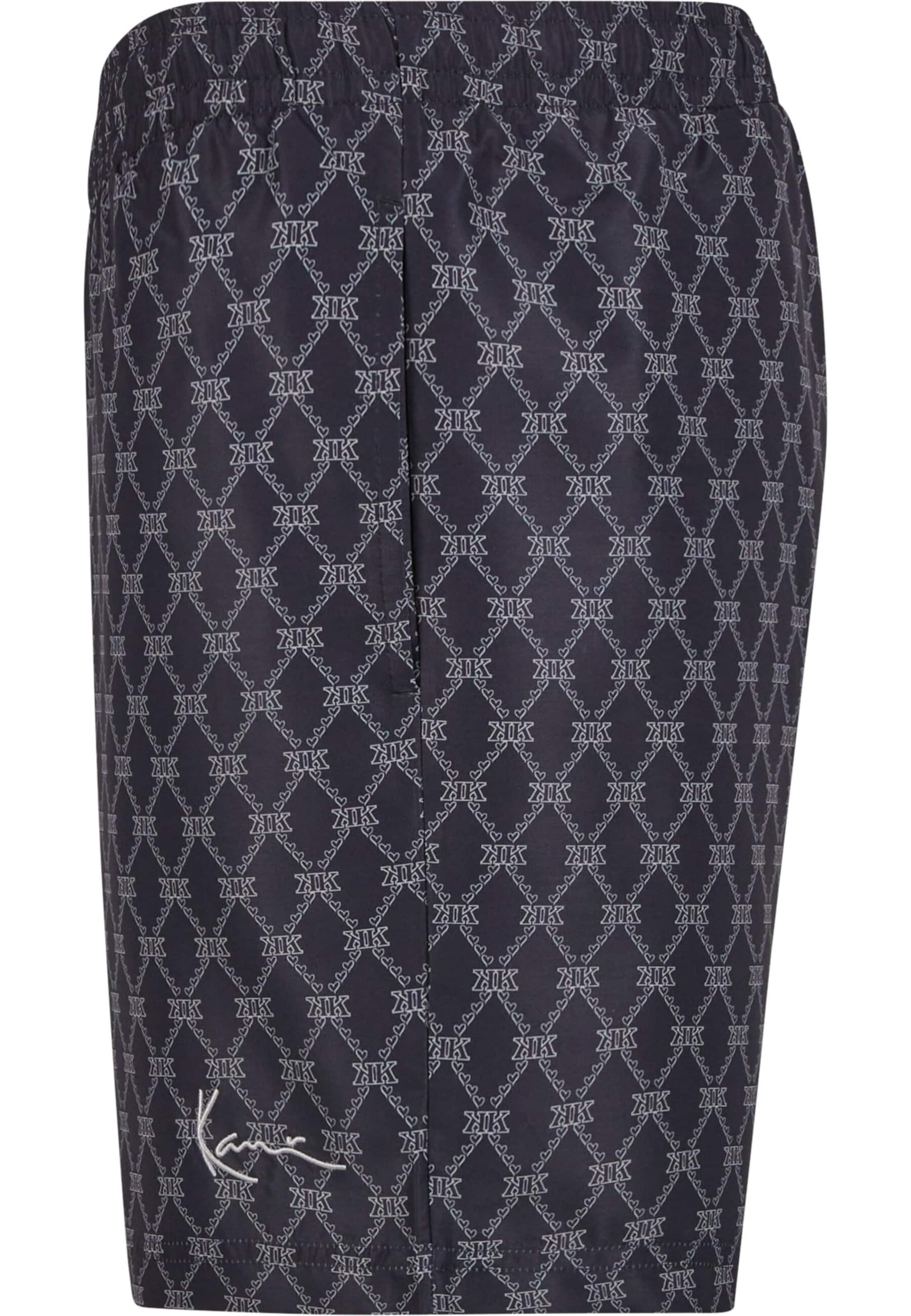 Karl Kani Badehose 'KM251-041-1 Signature Monogram Aop' in Blau