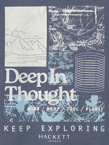 T-Shirt 'Deep In Thought' Hackett London en bleu