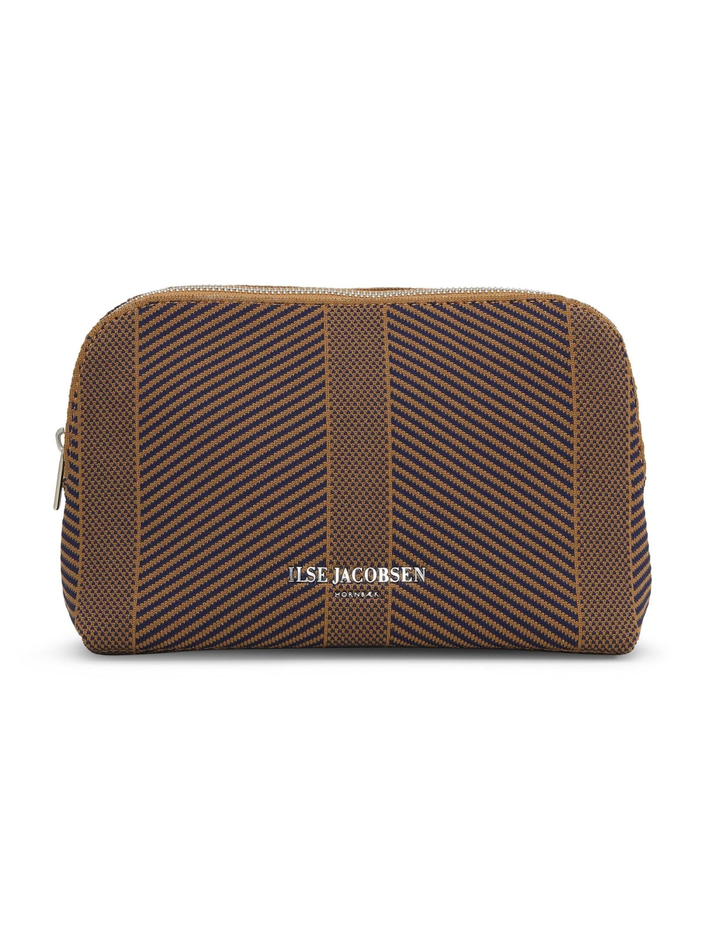 ILSE JACOBSEN Kosmetiktaske 'KNITTY02' i brun: forside