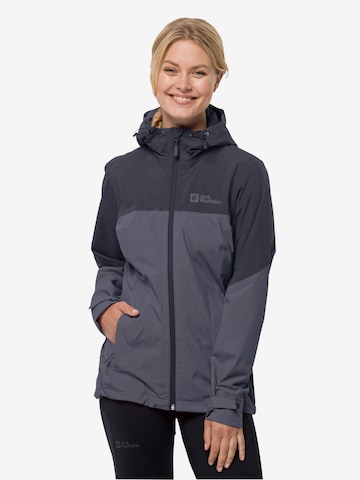 JACK WOLFSKIN Outdoorjacke 'Weiltal 2L' in Blau: predná strana