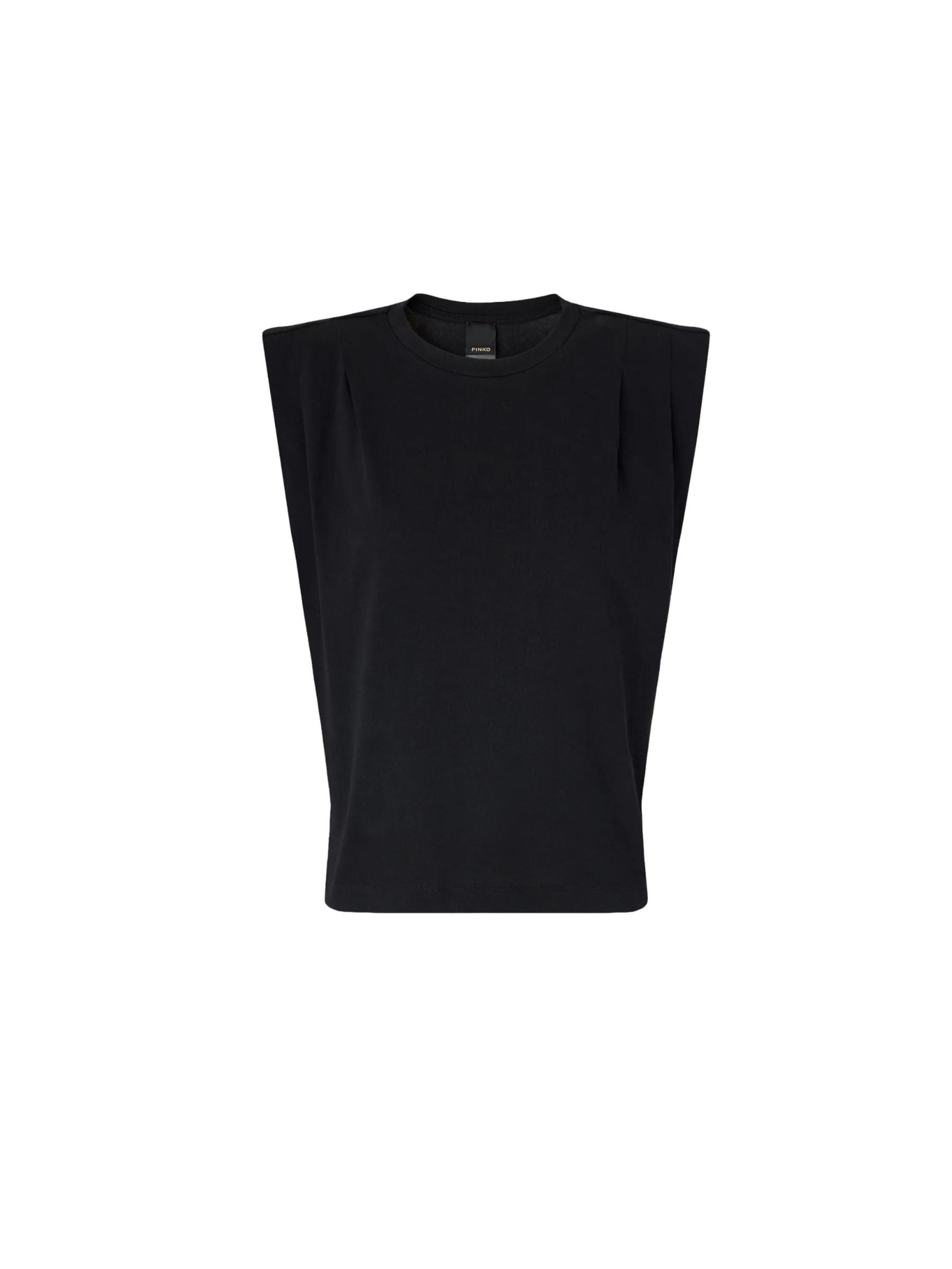 T-shirt 'PINKO MYRANDA MAGLIA JERSONE T-SHIRT' PINKO en noir : devant