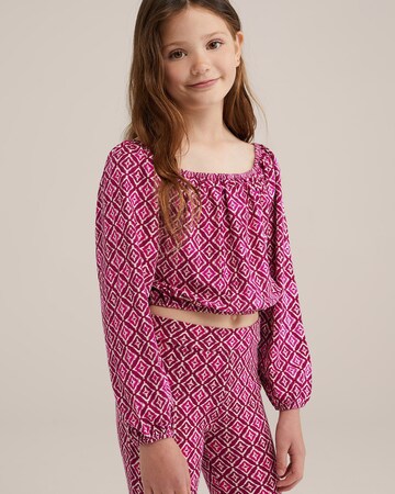 WE Fashion Shirt 'Meisjes' in Pink: front