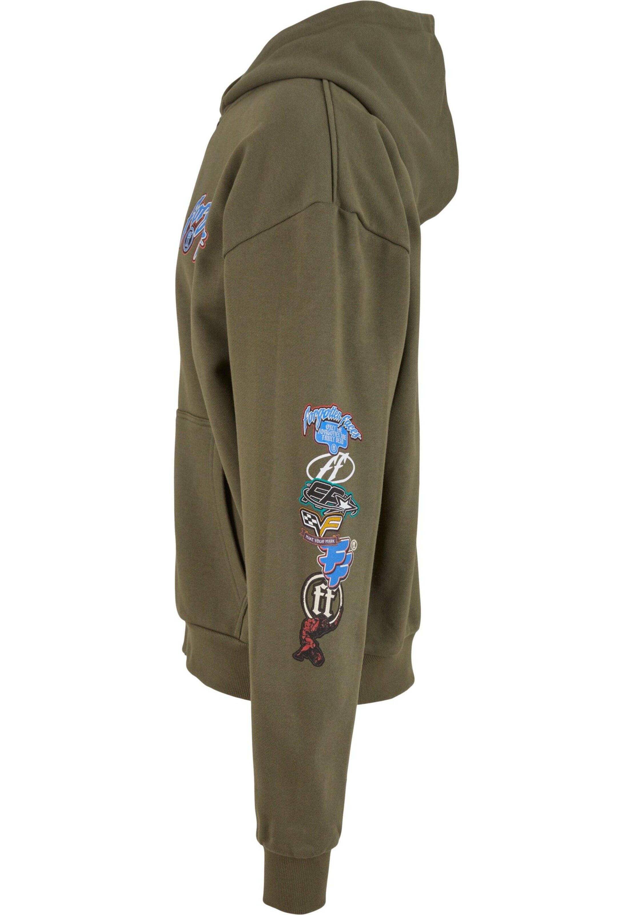 Forgotten Faces Collegetakki 'Courage Defines' värissä vihreä