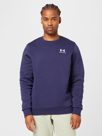 Sweat de sport 'Essential' UNDER ARMOUR en bleu : devant