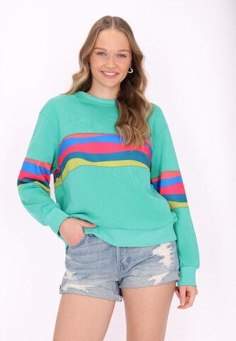 Sweat-shirt MYMO en vert : devant