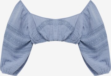 Pull&Bear Bluse in Blau: predná strana