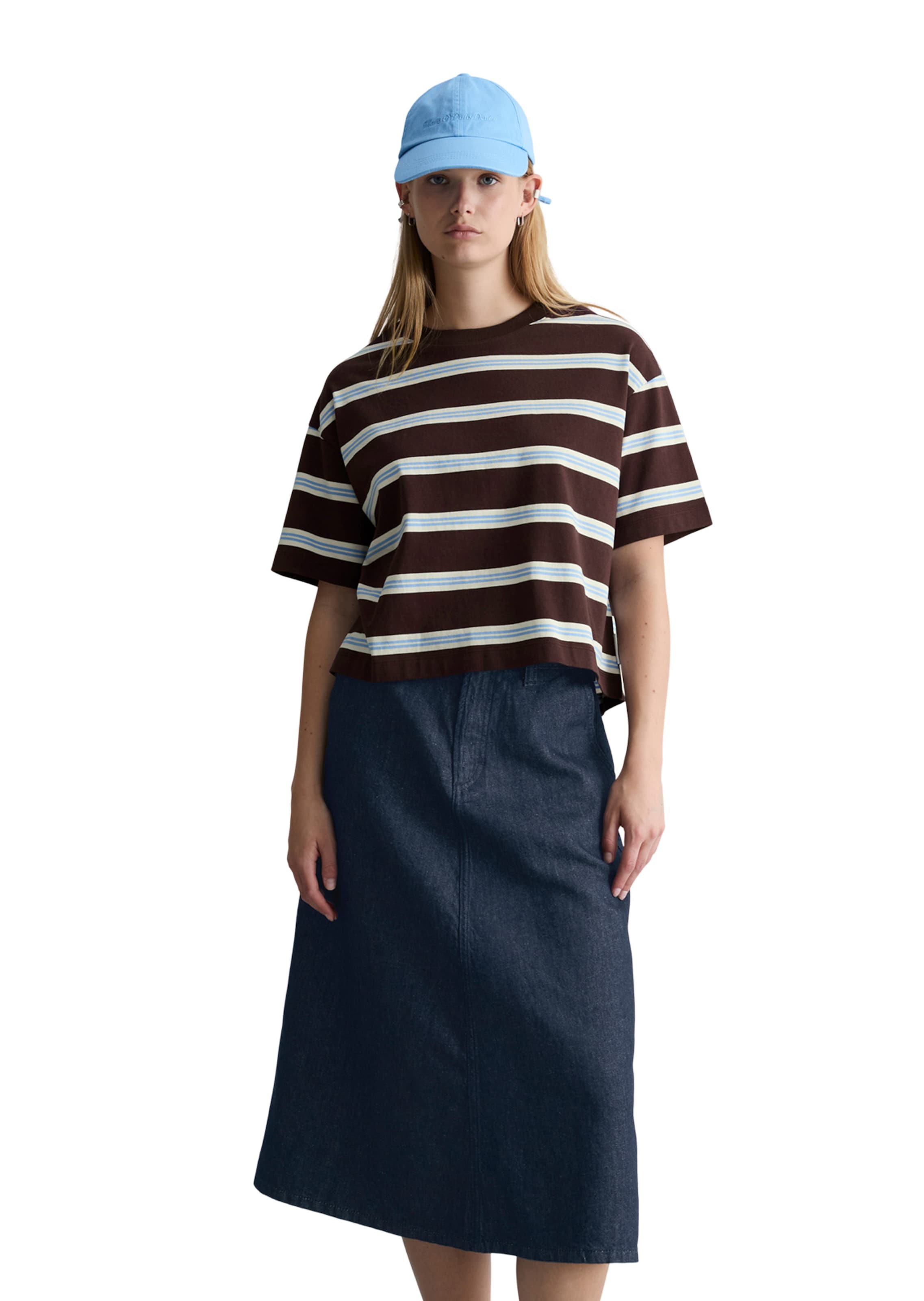 T-shirt Marc O'Polo DENIM en marron : devant