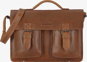 Greenland Nature Document Bag in Brown: front