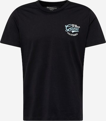 GUESS - Camiseta en negro: frente