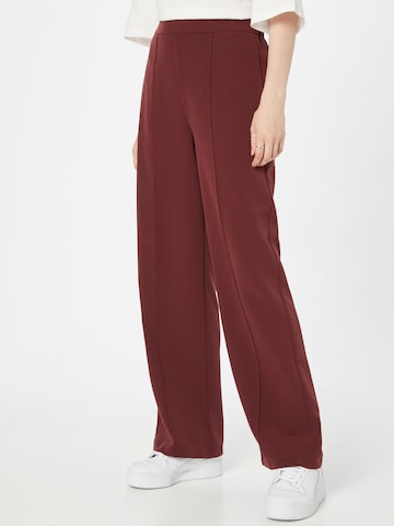 PIECES Wide leg Trousers 'PCBOZZY' in Red: front