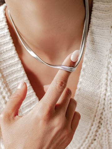 Hey Happiness - Cadena 'Serpentine' en plata