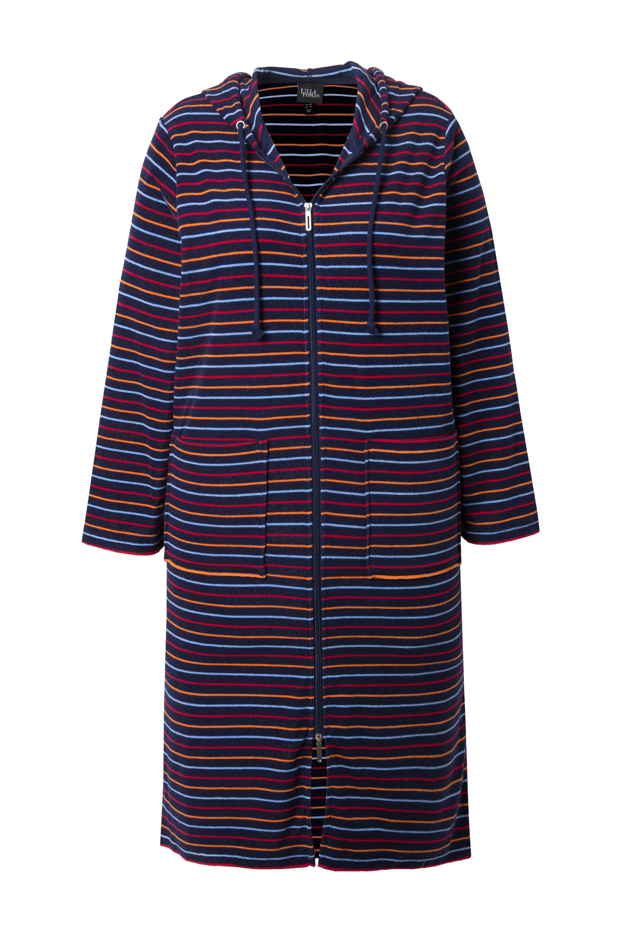 Ulla Popken Bathrobe long in Blue: front