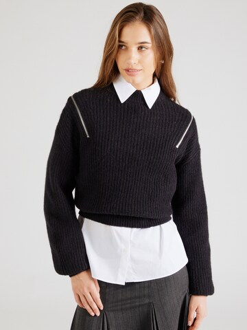 HUGO Sweater 'Sorrenia' in Black: front