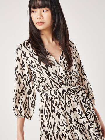 Apricot Jurk 'Ikat' in Beige