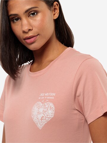 JACK WOLFSKIN - Camiseta 'DISCOVER HEART' en rosa