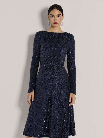 Robe de cocktail MADELEINE en bleu